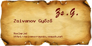 Zsivanov Győző névjegykártya