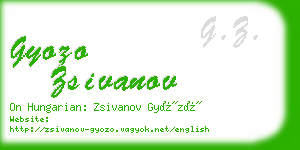 gyozo zsivanov business card
